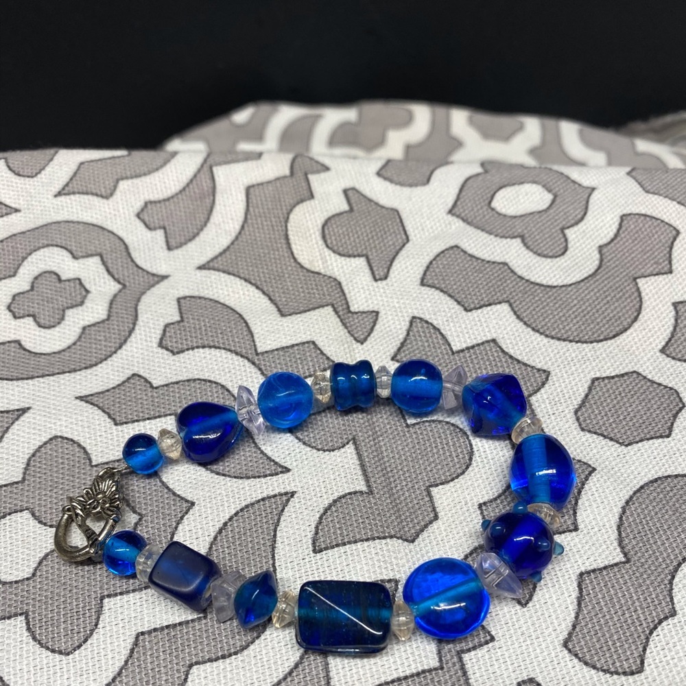 Handmade Blue Bead Bracelet